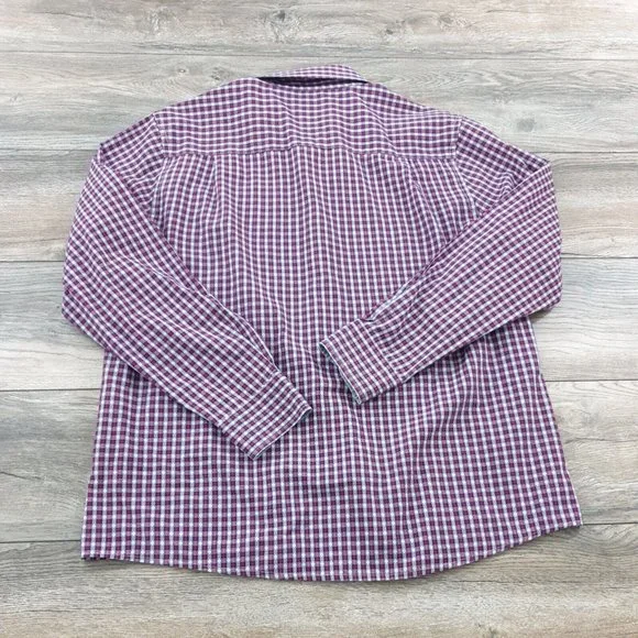 Haggar Clothing Mens Large Dress Shirt Long Sleeve Office Work Casual Patriotic - Picture 6 of 9